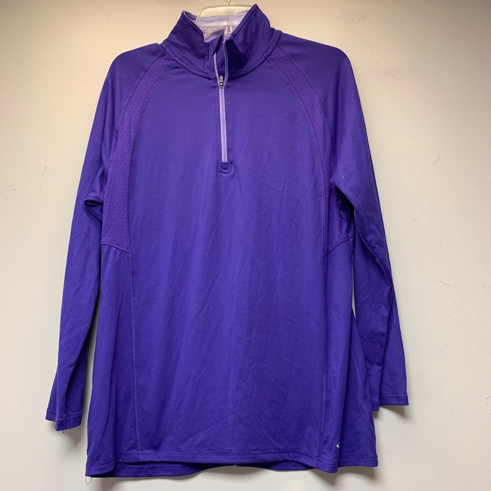 Champion C9 Quarter-Zip Top Women Large Purple Excellent Mesh Activewear V9388-